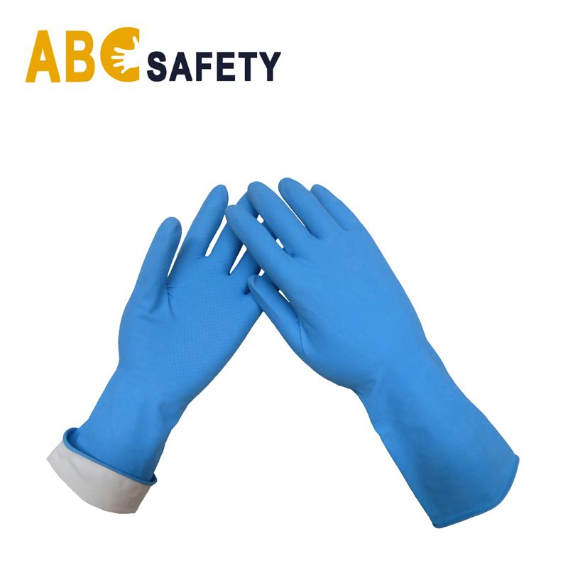ABC SAFETY Blue latex household home garden cleaning glove