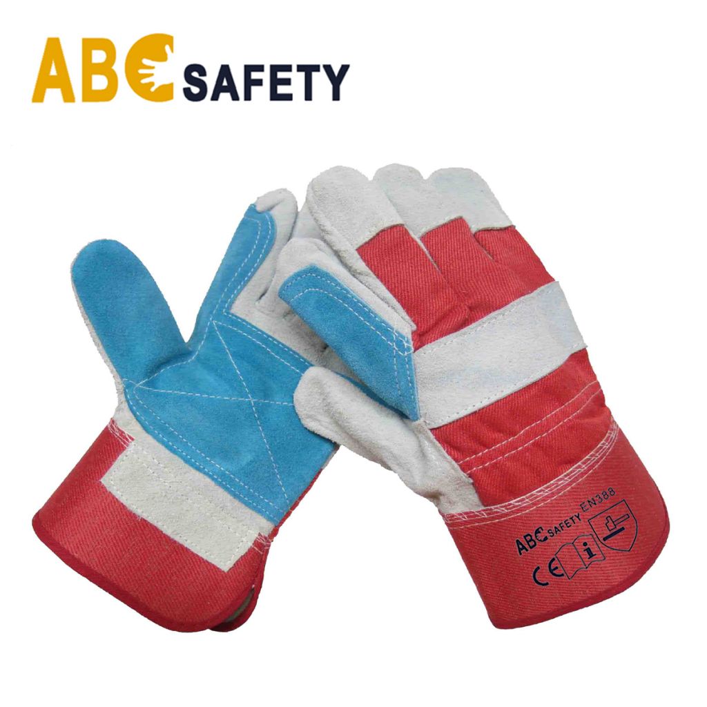 Low Price Good Quality Cow Split Leather Truck Driving Gloves