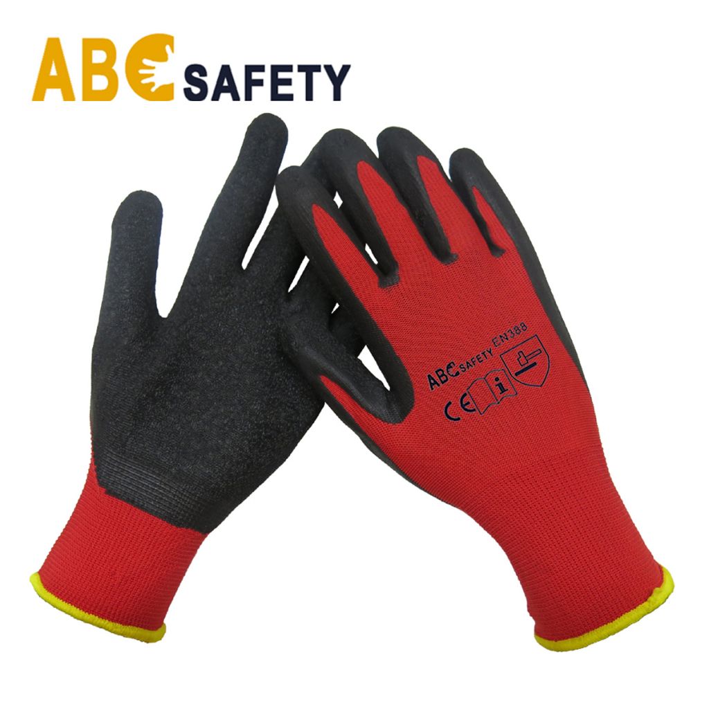 DDSAFETY Wholesale In China 13G Latex crinkle finish, coated on palm and finger hand job gloves