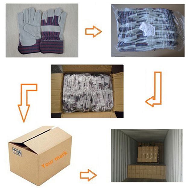 Low Price Good Quality Cow Split Leather Truck Driving Gloves