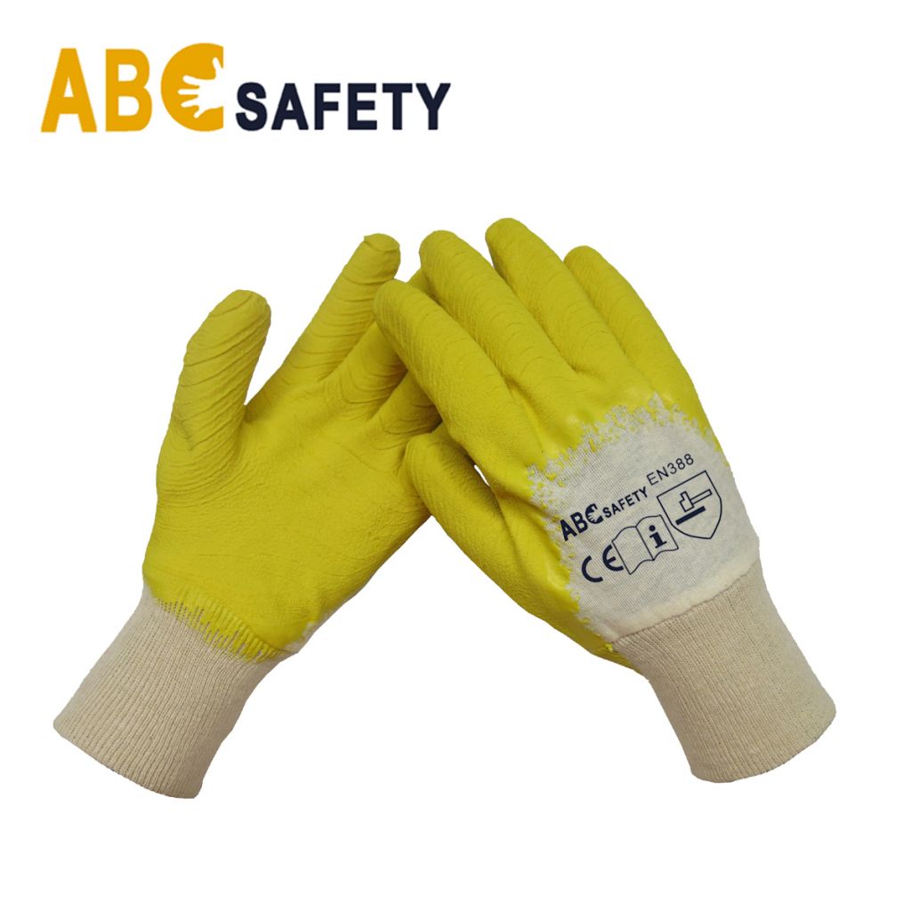 Latex Coated Safety Gloves with Interlock Shell