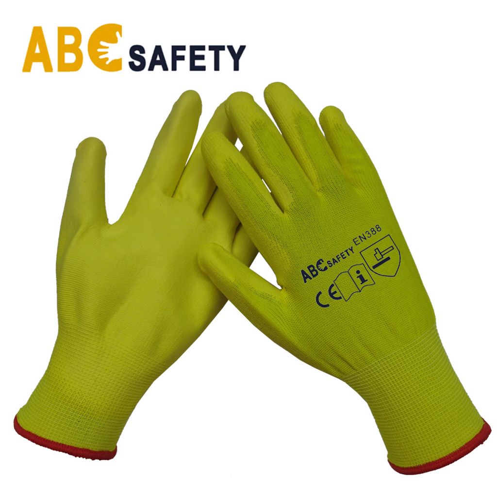 DDSAFETY 2018 on promotion cleanroom industy PU working glove for labourer