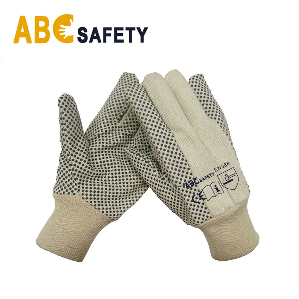 ABC SAFETY polka with black dots work glove