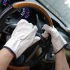 Yellow Cow Grain Leather Driver Gloves Without Lining