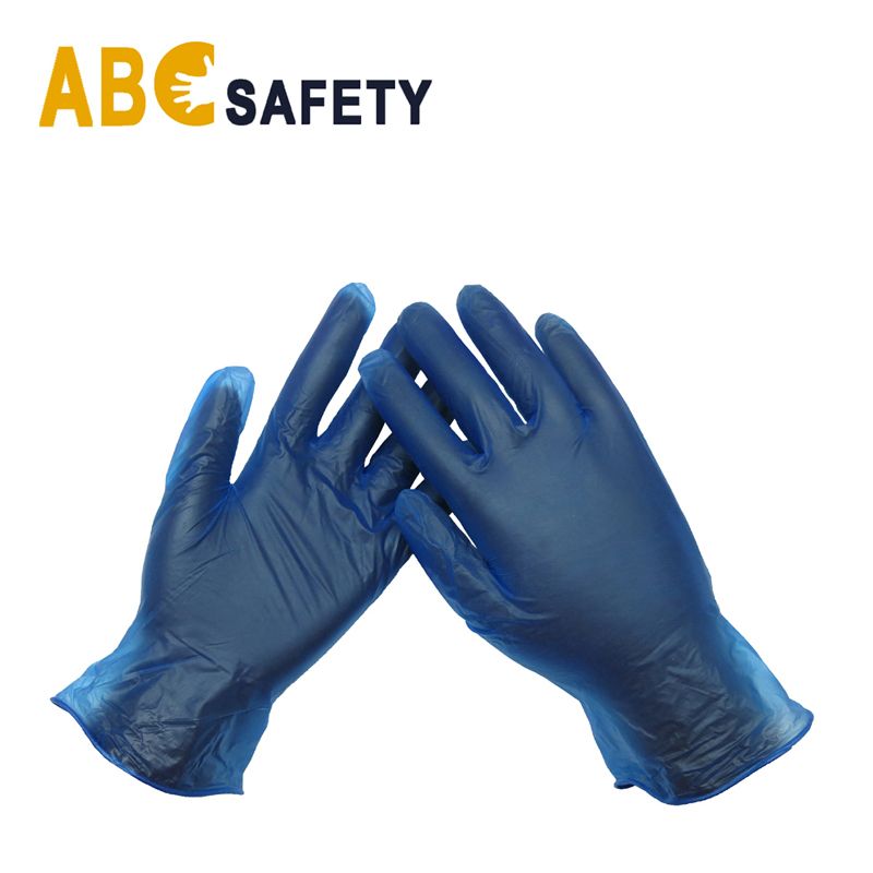 Cheap blue powder free disposable PVC Vinyl gloves