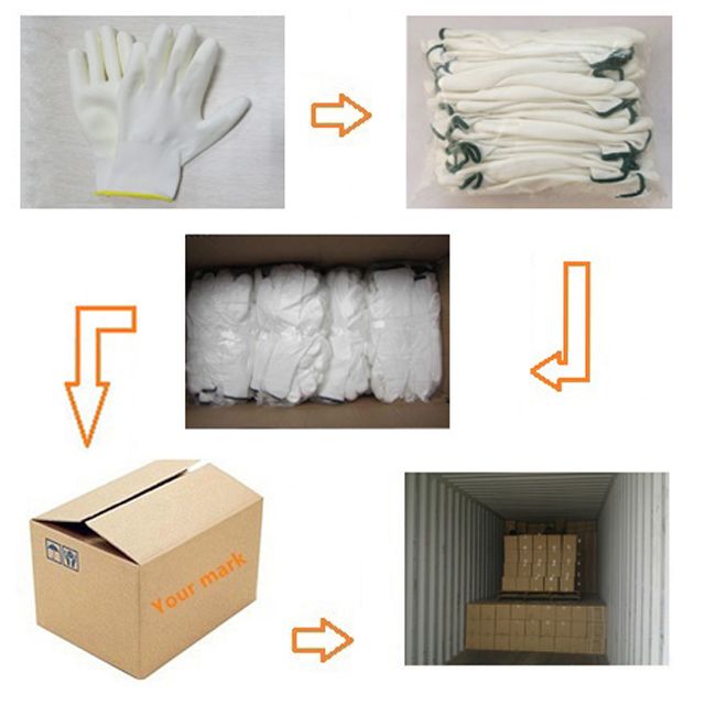 DDSAFETY High Quality promotion 13g coated PU on palm gloves