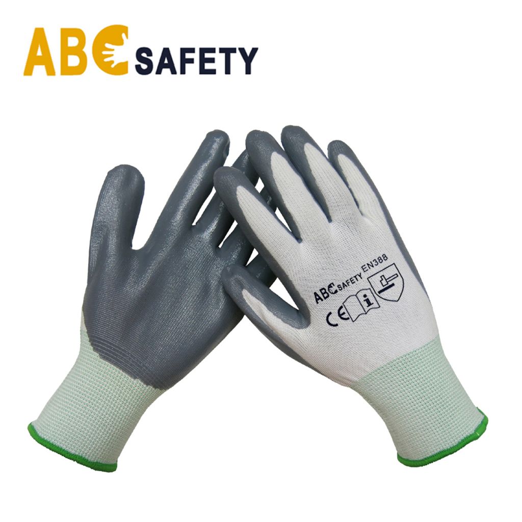 ABC SAFETY China Grey Nitrile Coated Construction Gloves