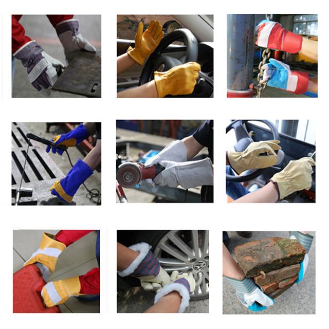 11&quot; Gray Cow Split Leather Welding Gloves
