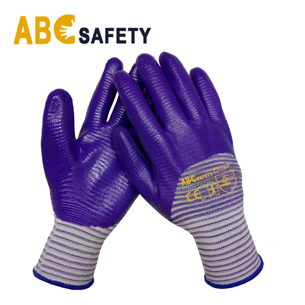 ABC Safety Factory Direct New Product cheap Smooth nitrile dipped glove