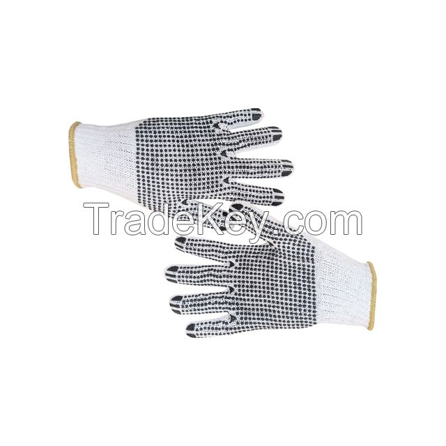 Knitted with black PVC glove-DKP217