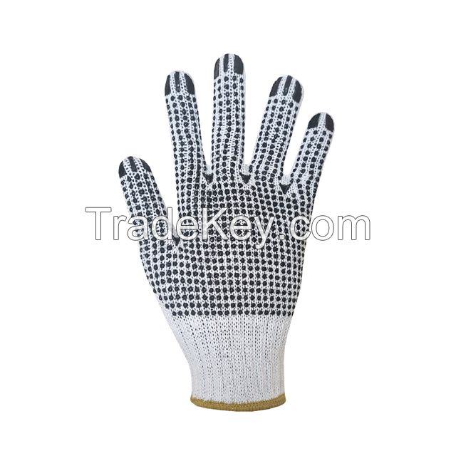 Knitted with black PVC glove-DKP217