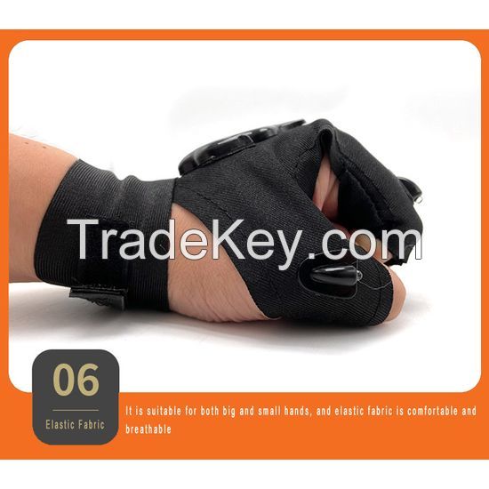 DDsafety 15+years low-cost manufacturer LED Flashlight Cool Gadget Finger Lights Waterproof stretched and adjustable strap Gloves