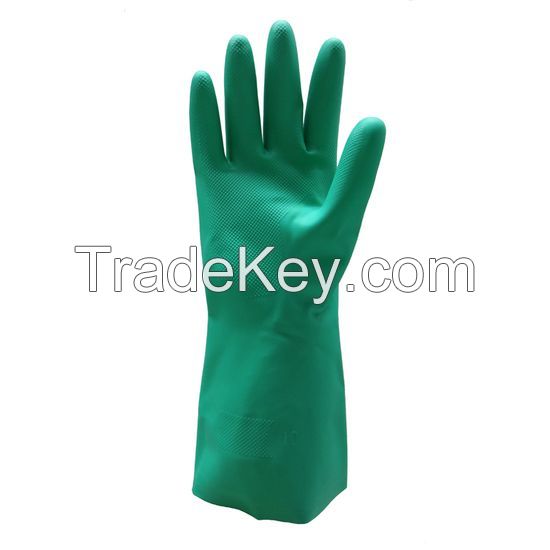 DDSAFETY OEM products for industrial Chemical Resistant Nitrile Resist Household Acid Alkali Solvent and Oil glove