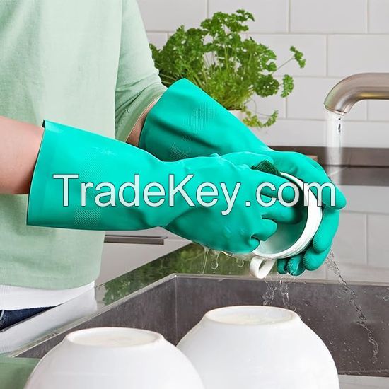 DDSAFETY OEM products for industrial Chemical Resistant Nitrile Resist Household Acid Alkali Solvent and Oil glove