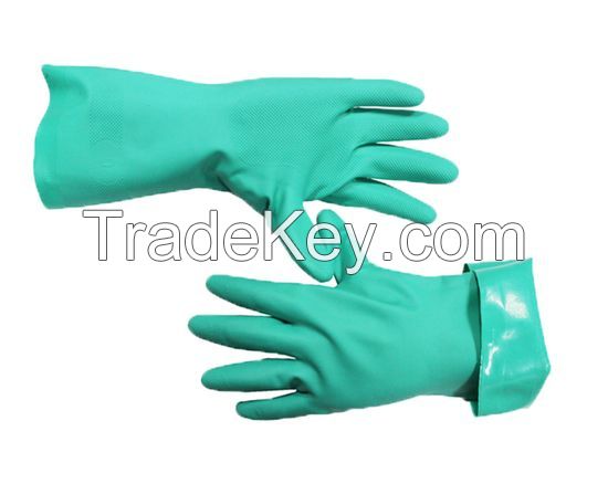 DDSAFETY OEM products for industrial Chemical Resistant Nitrile Resist Household Acid Alkali Solvent and Oil glove