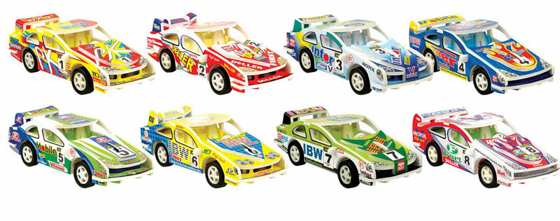 3D Puzzle pull back racing cars