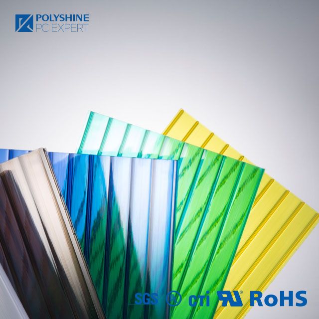 16 mm polycarbonate hollow sheet with clear color 