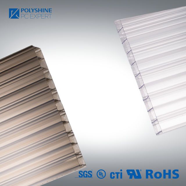 16 mm polycarbonate hollow sheet with clear color 