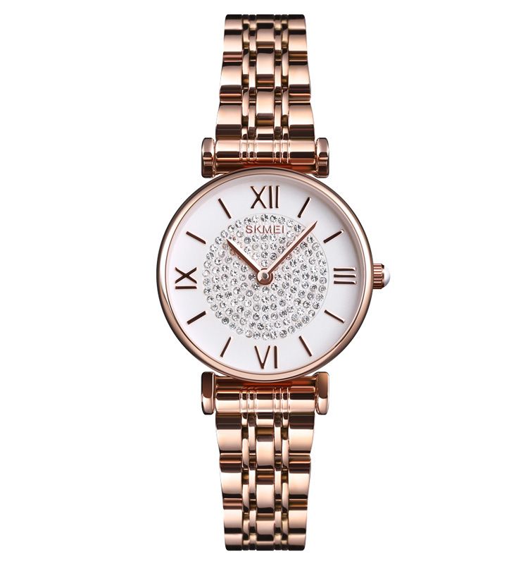 China Suppliers Custom Womens Rose Gold 1533 Skmei Womens Watches Latest Ladies Wristwatch