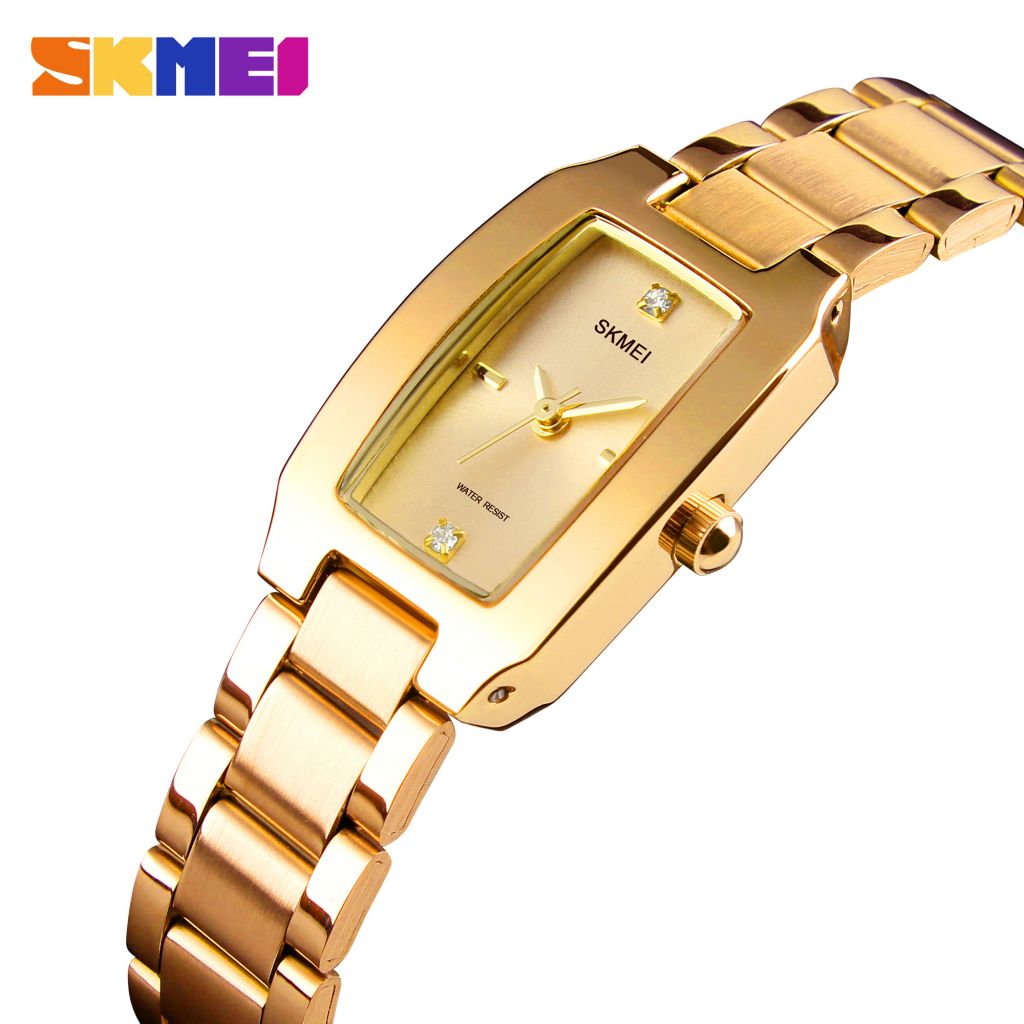 Skmei 1400 Ladies Timepieces Ladies Fashion Design Quartz 3 Atm Water Resistant Watches Gold Wrist Watch