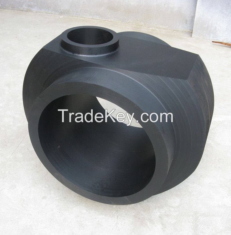 high pressure large HDPE PE scour tee for dredging