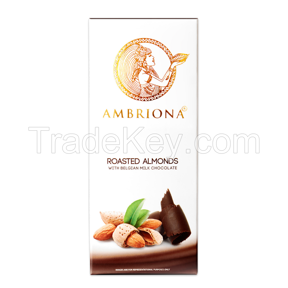 Ambriona - Roasted Almond with Belgian Milk Chocolate (50 GMS)