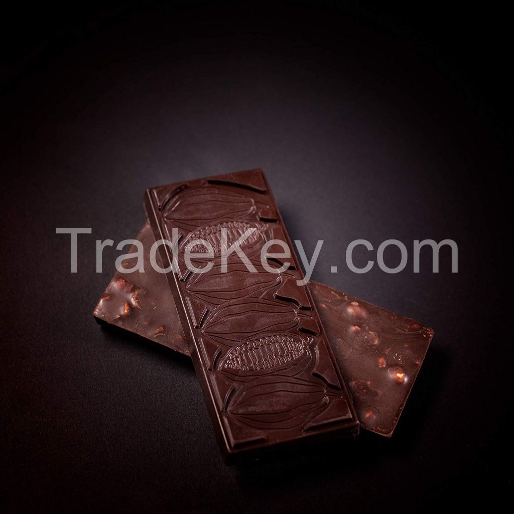 Ambriona Daarzel 45% Mild Dark Chocolate -Vegan and Gluten-Free with Roasted Hazelnuts