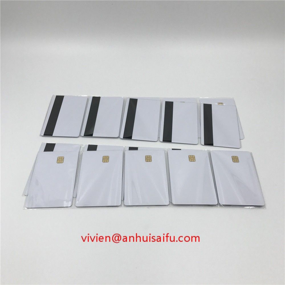 Inkjet SLE4442 Chip Card with Hico 3-track Magnetic Strip