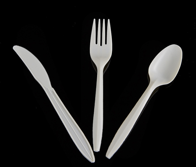 Eco-friendly cutlery set disposable cutlery PLA plastic knife fork spoons