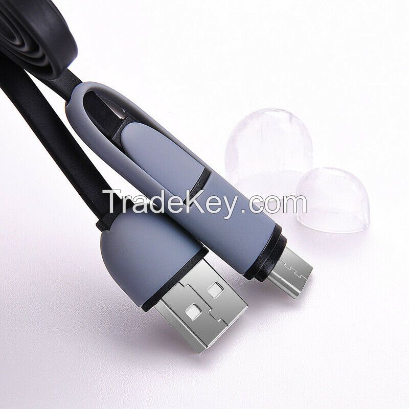 2 in 1 USB Charging Cable Lightning + Micro USB