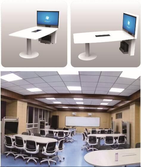 Pochar Y700 Smart Classroom Desk Conference Table with Large Screen 55" Collaboration Desk