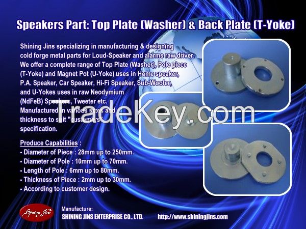 Speakers part Washer and T-Yoke made in Taiwan