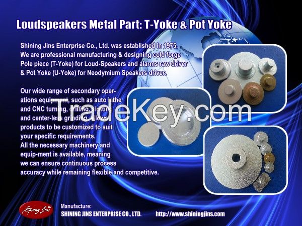 Speakers part Washer and T-Yoke made in Taiwan