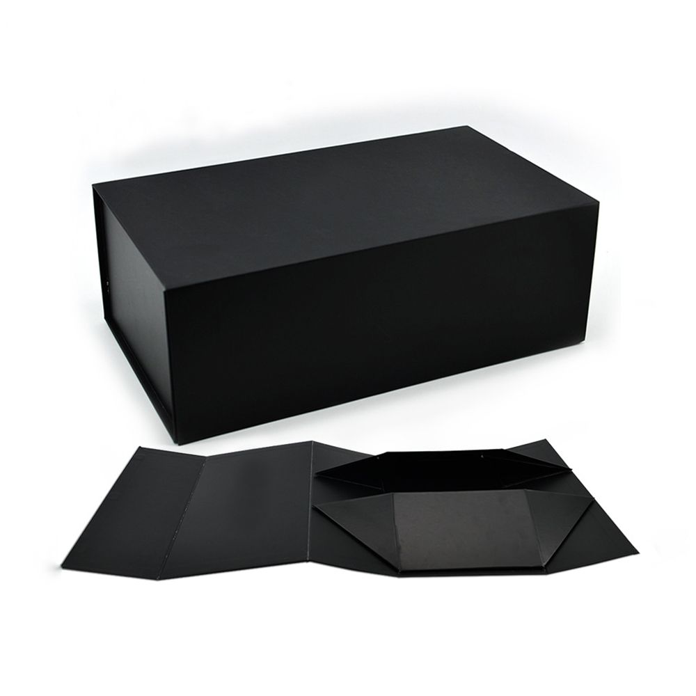 One Piece Folding Cardboard Gift Boxes With Logo Hot Stamping