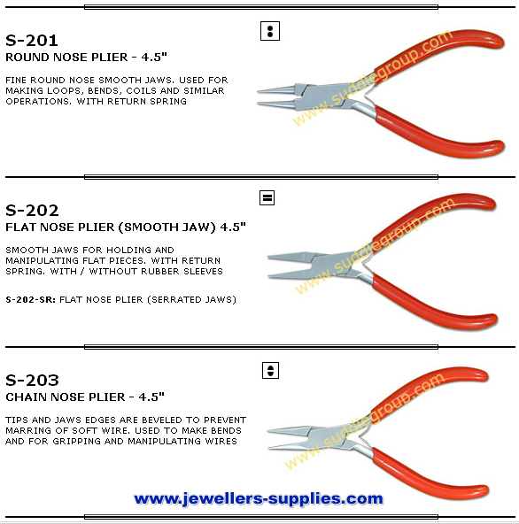 FLAT & CHAIN & ROUND NOSE PLIERS