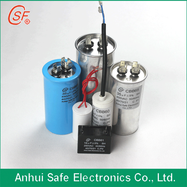 GB/T3667.1 cbb60 capacitor 4uf 450vac 50/60hz 25/70/21 plastic case column sh cbb60 capacitor