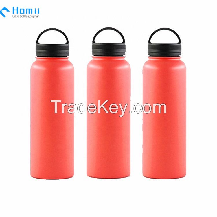 Hangzhou homii Industry Stainless Steel Vacuum Insulated Wide Mouth water bottles with Flip Cap drinking bottles sport bottles