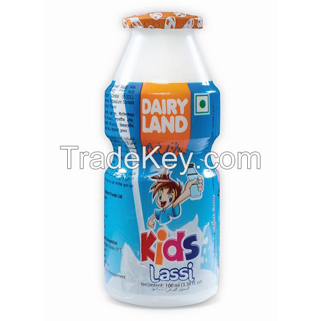 Dairy Land Kids Lassi (Yogurt, Strawberry, Mango and Banana Flavor) 100 ml