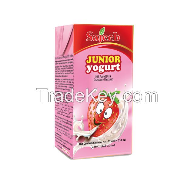 Sajeeb Junior Yogurt Drink (Yogurt, Strawberry, Mango and Banana Flavor) 125 ml