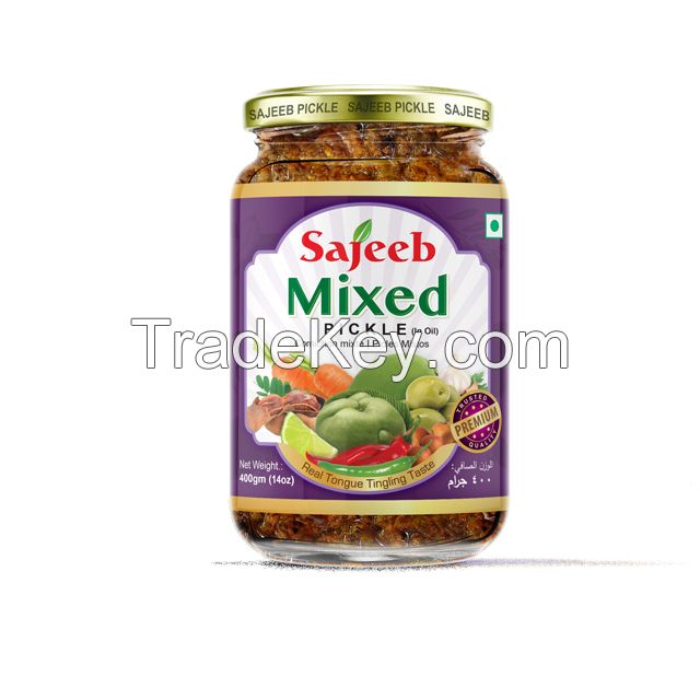 Sajeeb Pickles (Mango, Olive, Mixed, Garlic, Tomato, Green Chilli, Naga Chilli, Amloki) 400 gm & 1000 gm