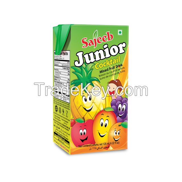Sajeeb Fruit Drinks (Mango, Orange, Mixed Fruit, Pineapple, Litchi, Apple, Red Grape, Peach) 125 ml
