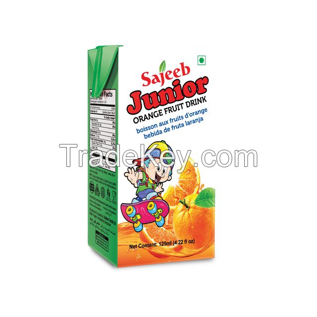 Sajeeb Fruit Drinks (Mango, Orange, Mixed Fruit, Pineapple, Litchi, Apple, Red Grape, Peach) 125 ml