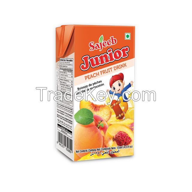 Sajeeb Fruit Drinks (Mango, Orange, Mixed Fruit, Pineapple, Litchi, Apple, Red Grape, Peach) 125 ml