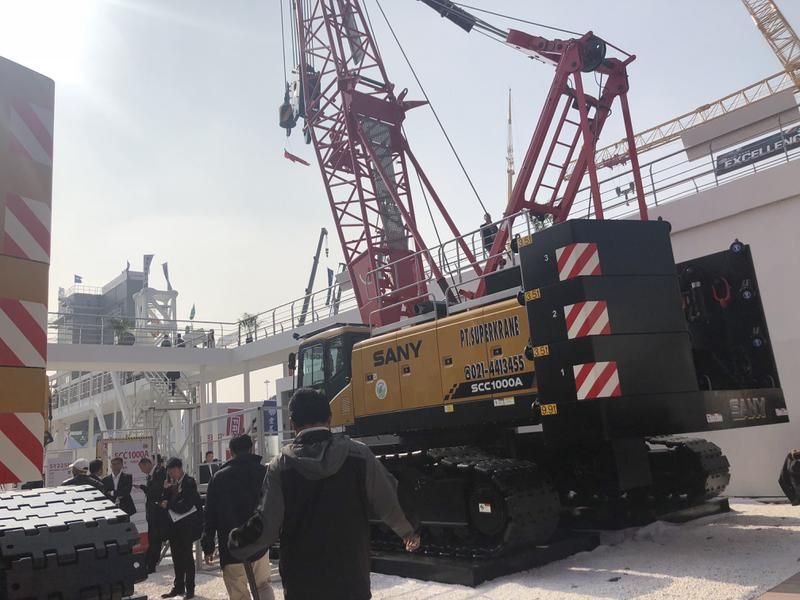 China top brand SANY 100 tons SCC1000A crawler cranes dragline for sale