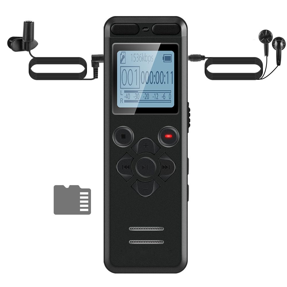 Digital Voice Recorder for Lectures Voice Activated Recording Device with Playback Rechargeable
