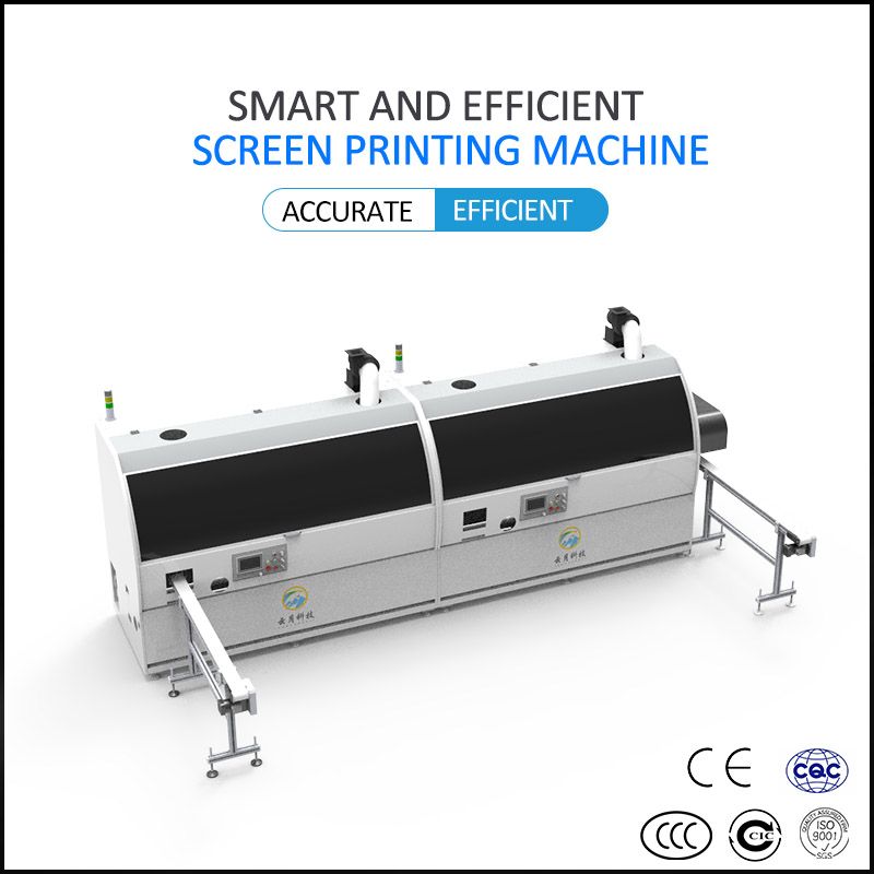 Automatic two colors screen printer on cosmetic hose