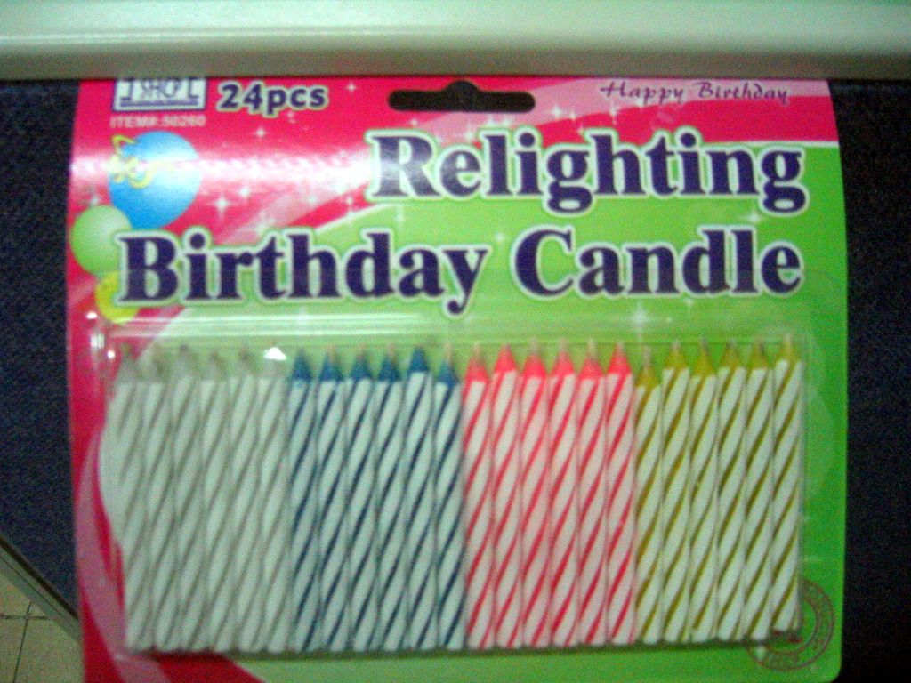 Relighting Birthday candle