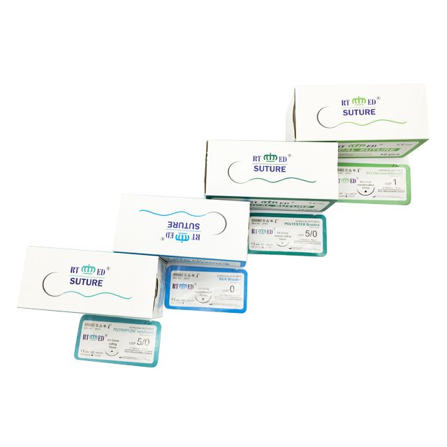 Non-absorbable surgical suture with needles