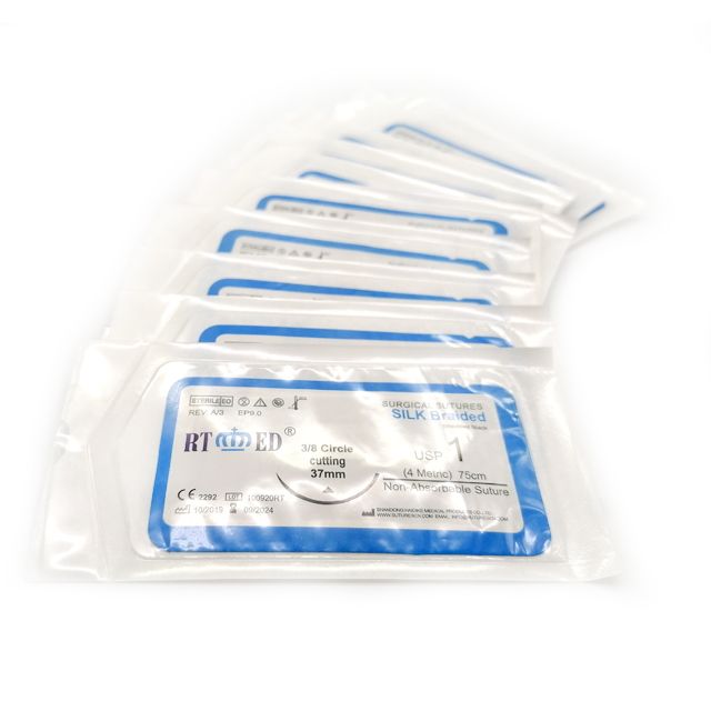 Non-absorbable suture with needle  Silk and Nylon