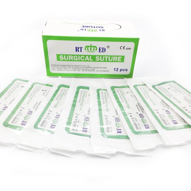 Non-absorbable suture with needle  Silk and Nylon